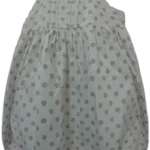 Vestido para niña estampado y sin mangas (frente).